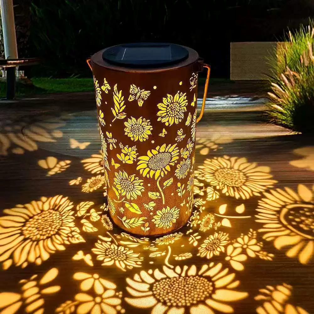🌞 Lanterna solare da giardino colorata con effetto luminoso a girasole