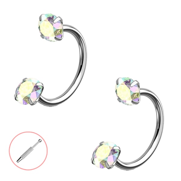 Anello per il naso a forma di ferro di cavallo – filettato internamente e comodo