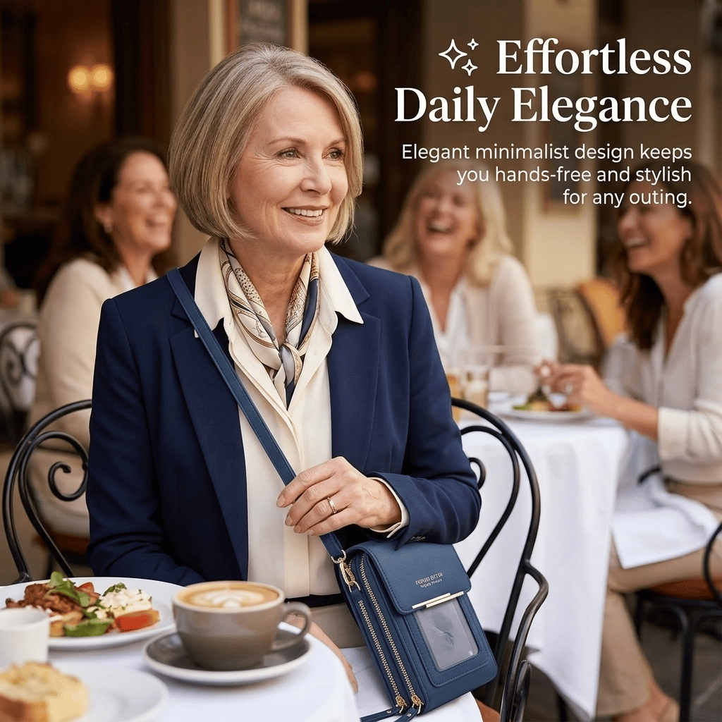 👜📱 Borsa per smartphone touchscreen semplice ed elegante da donna, pensata per essere indossata a tracolla.