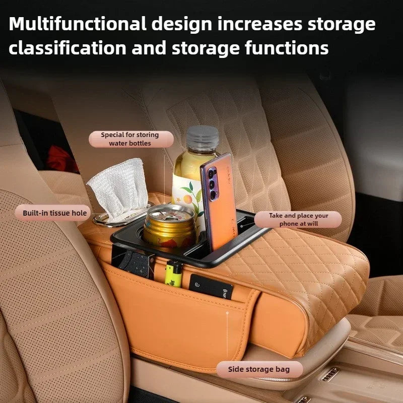 Inserto multifunzione 4 in 1 per console centrale auto / Cuscino rialzante per bracciolo e soluzione di stoccaggio