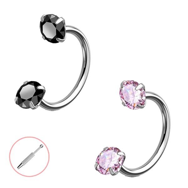 Anello per il naso a forma di ferro di cavallo – filettato internamente e comodo