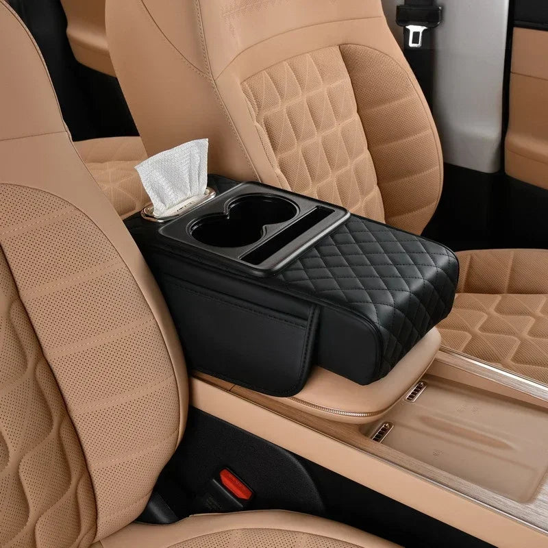 Inserto multifunzione 4 in 1 per console centrale auto / Cuscino rialzante per bracciolo e soluzione di stoccaggio