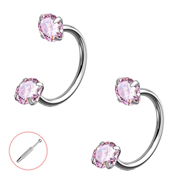 Anello per il naso a forma di ferro di cavallo – filettato internamente e comodo