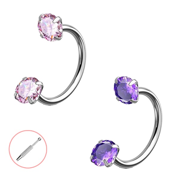 Anello per il naso a forma di ferro di cavallo – filettato internamente e comodo