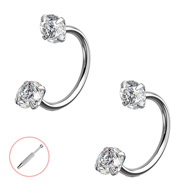 Anello per il naso a forma di ferro di cavallo – filettato internamente e comodo