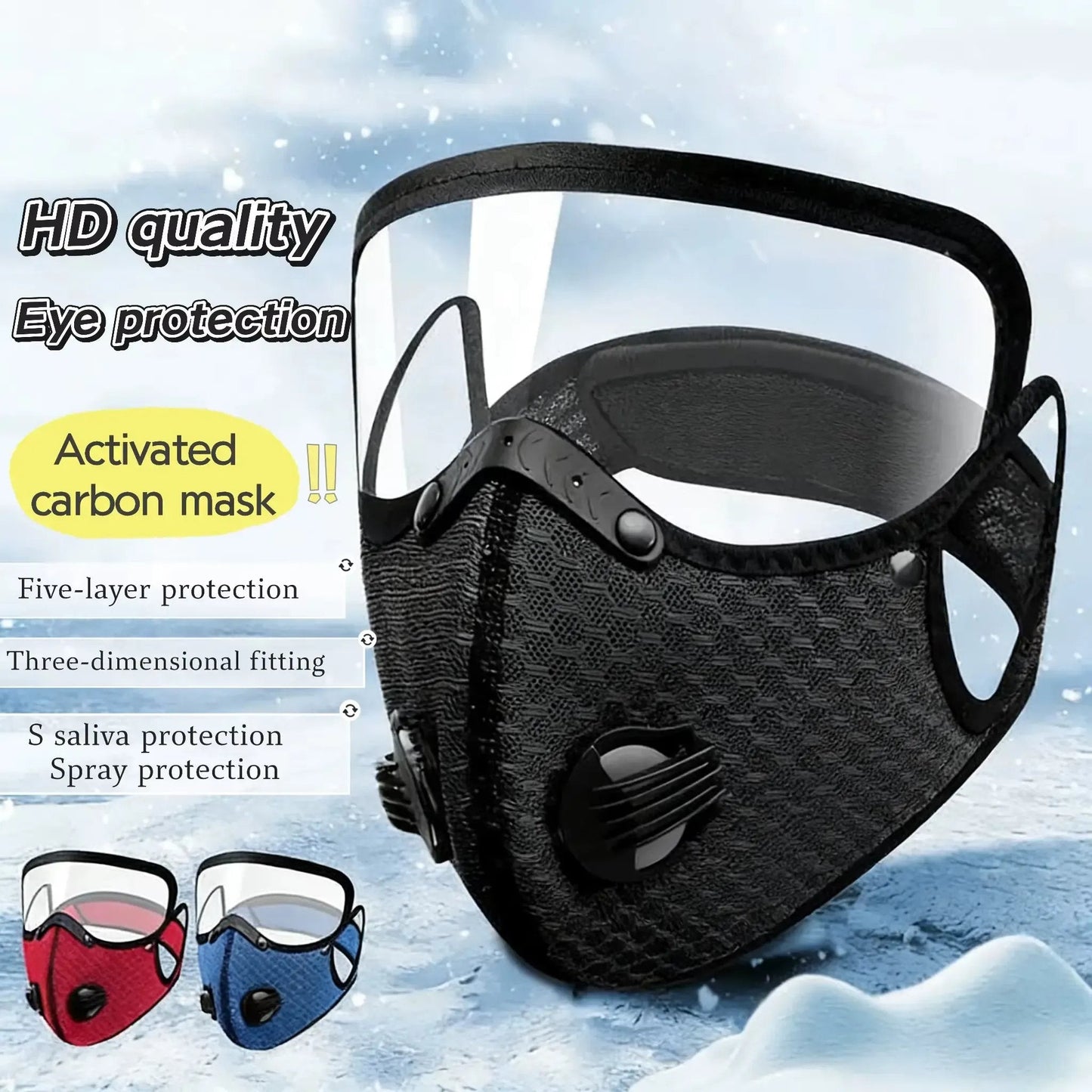🔥 ULTIMO GIORNO SCONTO DEL 50% -- 💖 Mascherina antipolvere riutilizzabile con filtro al carbone – Ideale per uno stile di vita attivo