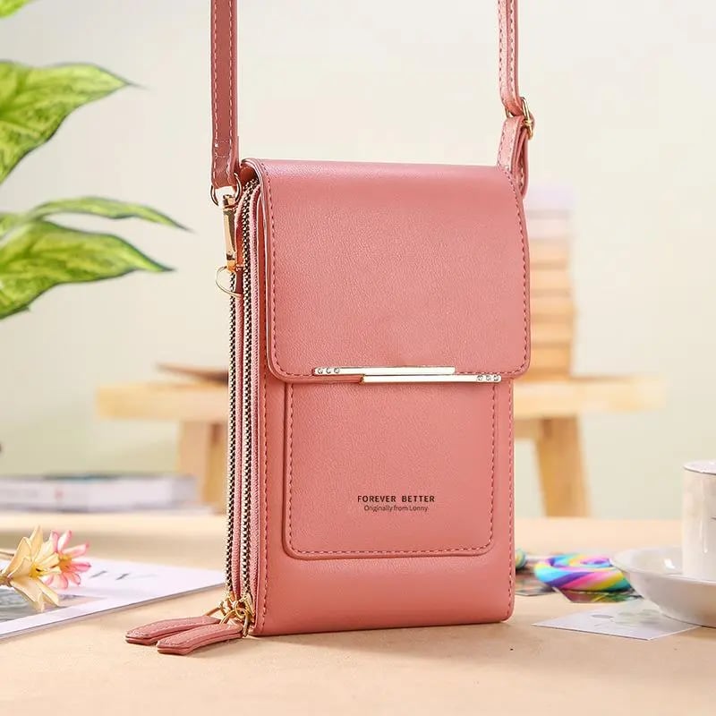 👜📱 Borsa per smartphone touchscreen semplice ed elegante da donna, pensata per essere indossata a tracolla.