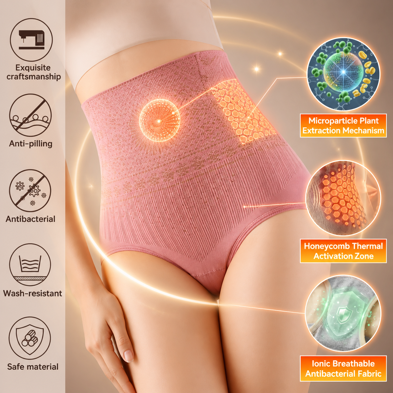 Pantaloncini in microfibra 4 in 1 modellanti e brucia grassi