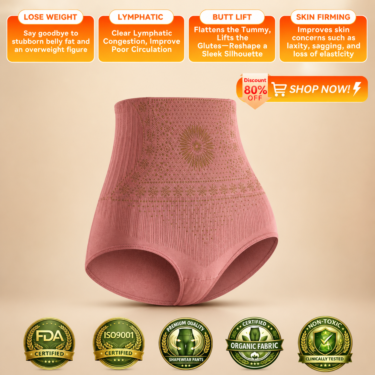 Pantaloncini in microfibra 4 in 1 modellanti e brucia grassi