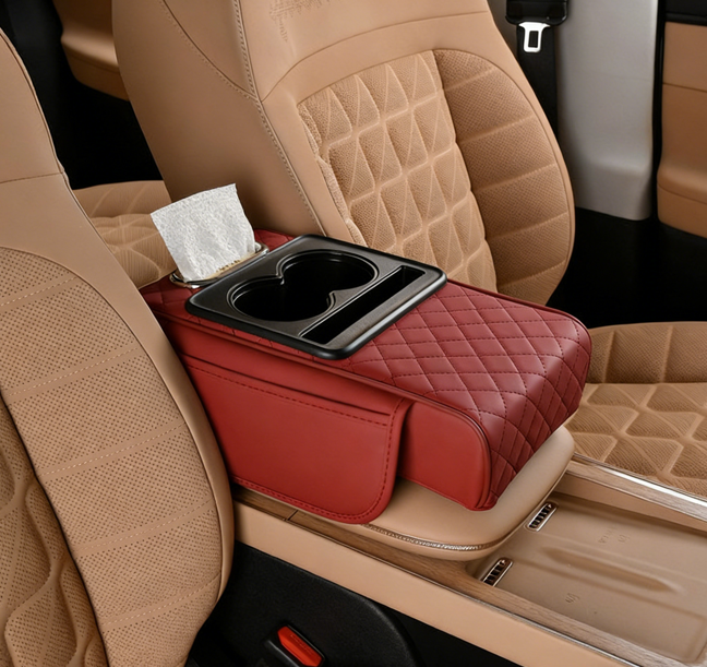 Inserto multifunzione 4 in 1 per console centrale auto / Cuscino rialzante per bracciolo e soluzione di stoccaggio