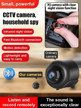 📸 Mini telecamera wireless 1080P: dimensioni ridotte (come una moneta), installabile ovunque, monitoraggio remoto in tempo reale tramite smartphone.