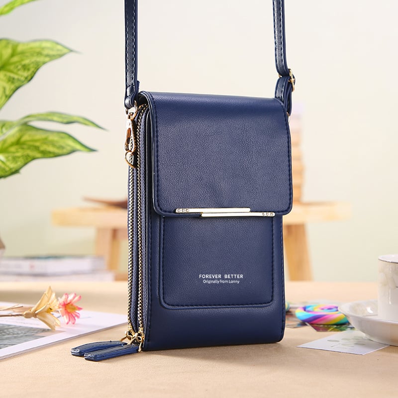 👜📱 Borsa per smartphone touchscreen semplice ed elegante da donna, pensata per essere indossata a tracolla.