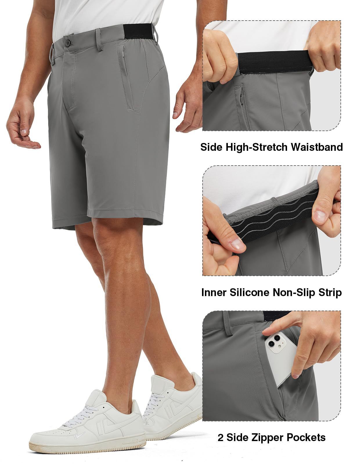 ⏳ULTIMO GIORNO DI SALDI CON IL 60% DI SCONTO!!📢Pantaloncini da golf casual da uomo elasticizzati ad asciugatura rapida