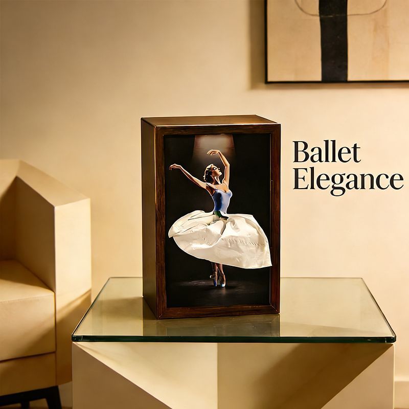 Sconto del 50% – Vassoio portacarte in legno massello di noce a forma di ballerina / Portatovaglioli in legno naturale