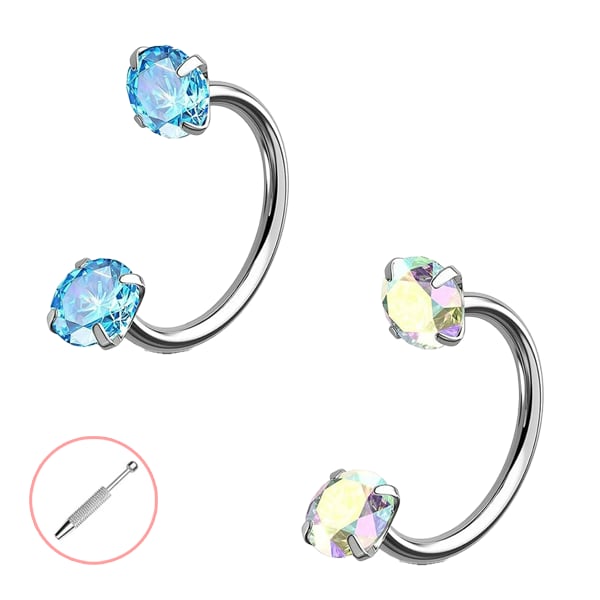 Anello per il naso a forma di ferro di cavallo – filettato internamente e comodo