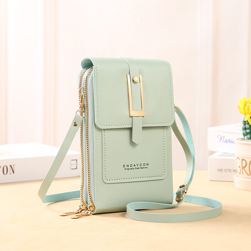 👜📱 Borsa per smartphone touchscreen semplice ed elegante da donna, pensata per essere indossata a tracolla.