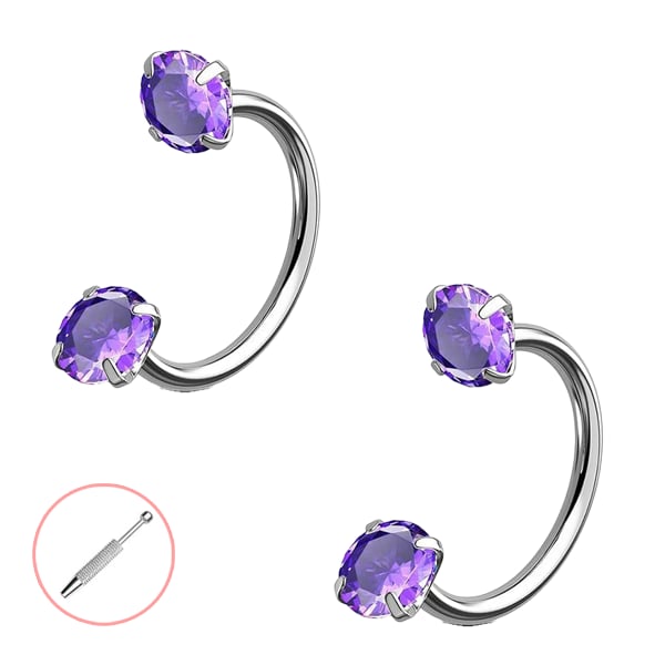 Anello per il naso a forma di ferro di cavallo – filettato internamente e comodo