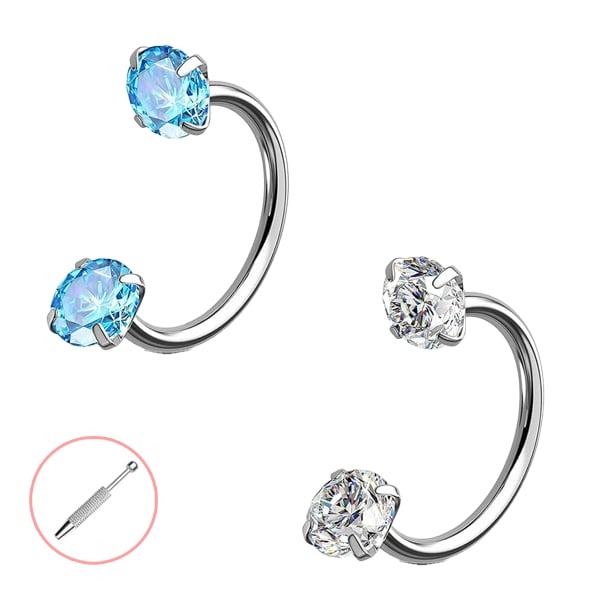 Anello per il naso a forma di ferro di cavallo – filettato internamente e comodo
