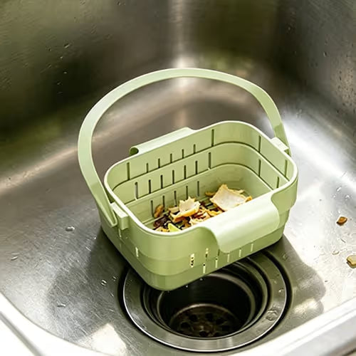 Scolapasta retrattile da appendere – Filtro per lavello da cucina rinforzato e cestello per lavare frutta e verdura