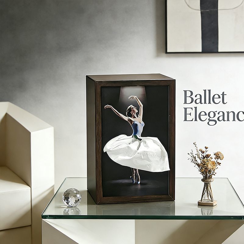 Sconto del 50% – Vassoio portacarte in legno massello di noce a forma di ballerina / Portatovaglioli in legno naturale