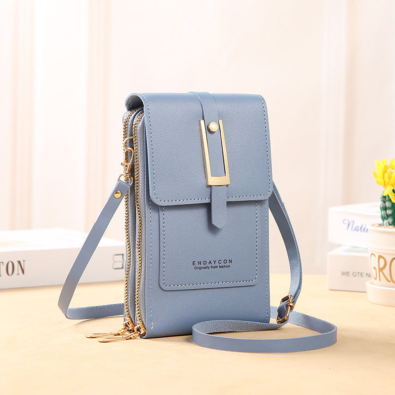 👜📱 Borsa per smartphone touchscreen semplice ed elegante da donna, pensata per essere indossata a tracolla.