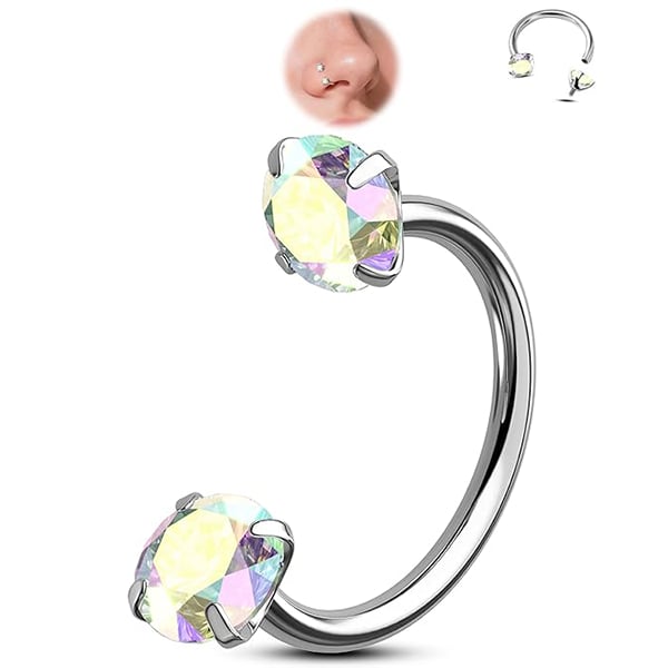 Anello per il naso a forma di ferro di cavallo – filettato internamente e comodo
