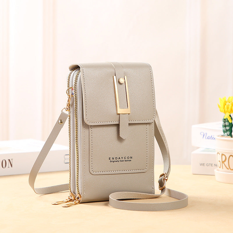 👜📱 Borsa per smartphone touchscreen semplice ed elegante da donna, pensata per essere indossata a tracolla.