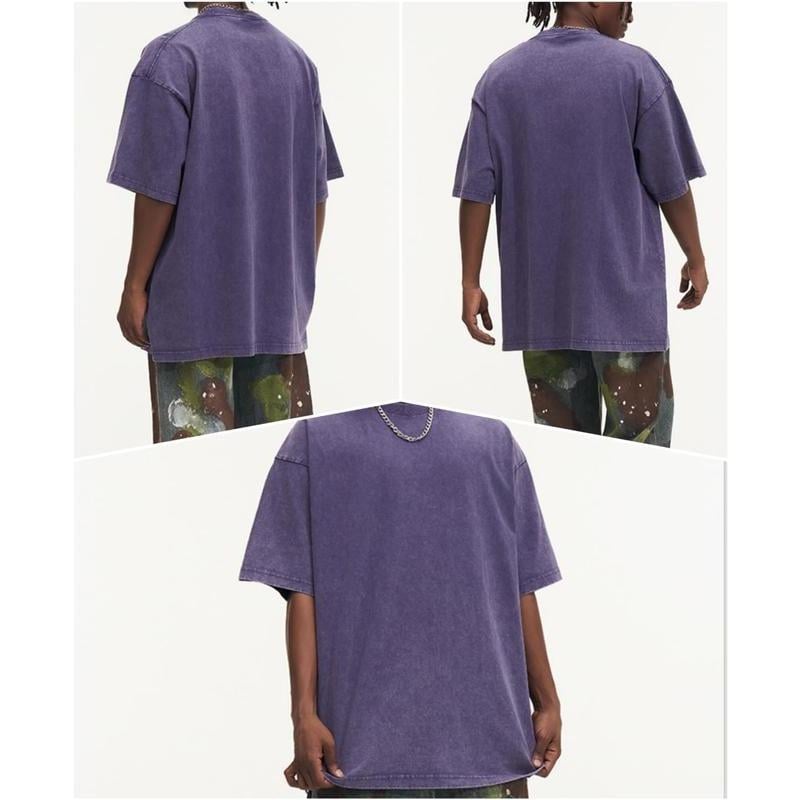 ⚡Offerte imperdibili🔥T-shirt oversize da uomo, stile vintage, pesanti, in cotone, per palestra, con lavaggio acido, larghe e comode.