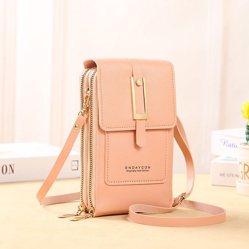 👜📱 Borsa per smartphone touchscreen semplice ed elegante da donna, pensata per essere indossata a tracolla.