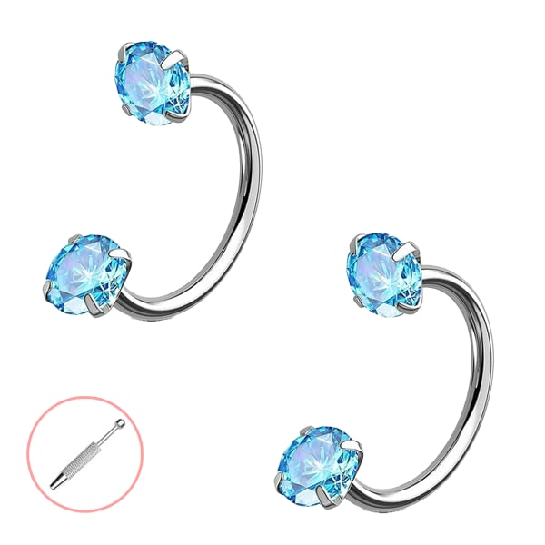 Anello per il naso a forma di ferro di cavallo – filettato internamente e comodo