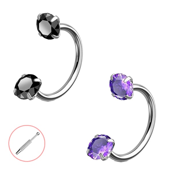 Anello per il naso a forma di ferro di cavallo – filettato internamente e comodo