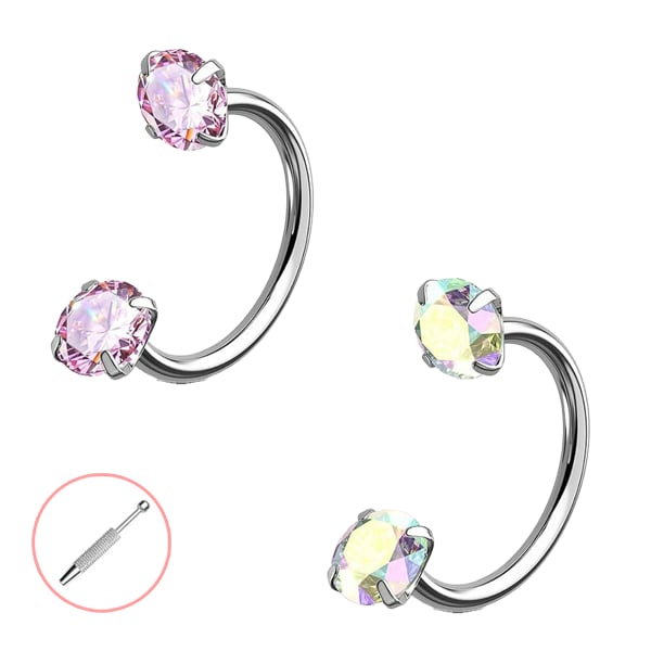Anello per il naso a forma di ferro di cavallo – filettato internamente e comodo