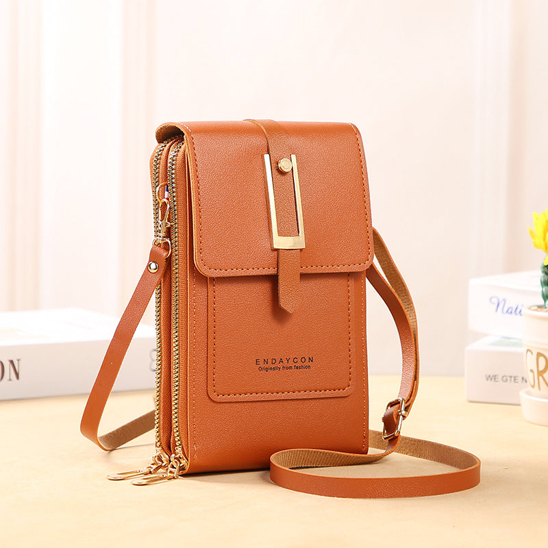 👜📱 Borsa per smartphone touchscreen semplice ed elegante da donna, pensata per essere indossata a tracolla.
