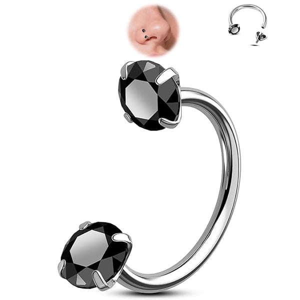Anello per il naso a forma di ferro di cavallo – filettato internamente e comodo