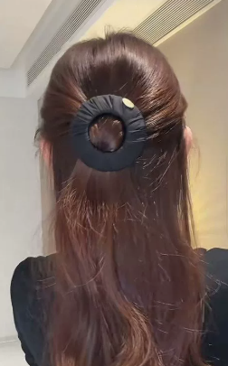 Fermaglio per capelli piatto senza pressione / Fermacoda a pressione zero per donna