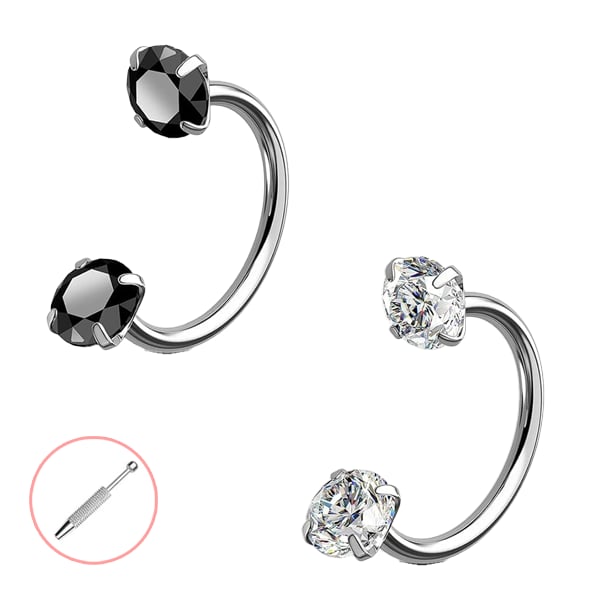 Anello per il naso a forma di ferro di cavallo – filettato internamente e comodo