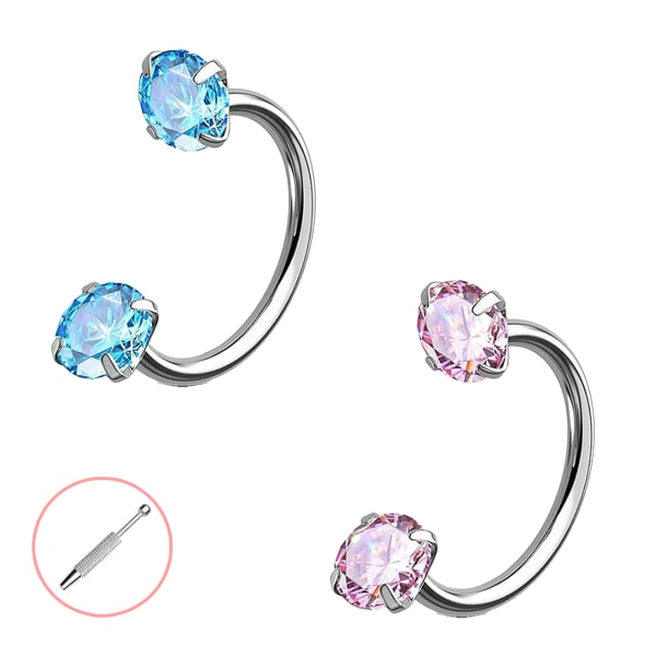 Anello per il naso a forma di ferro di cavallo – filettato internamente e comodo