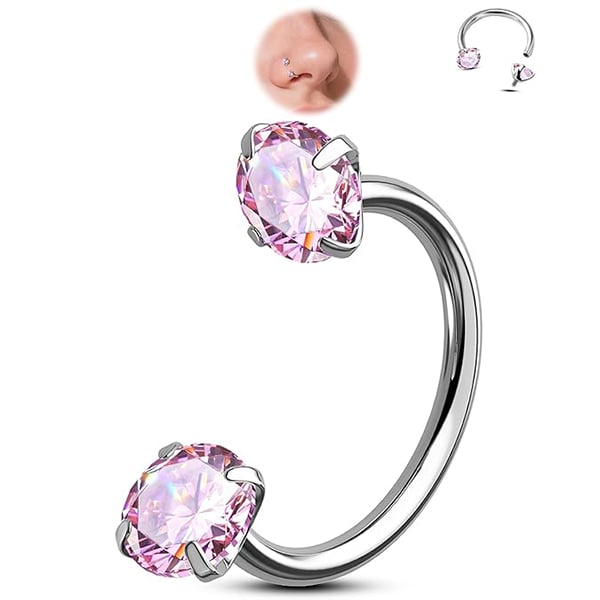 Anello per il naso a forma di ferro di cavallo – filettato internamente e comodo