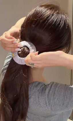 Fermaglio per capelli piatto senza pressione / Fermacoda a pressione zero per donna