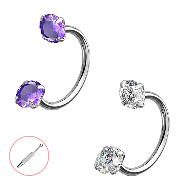 Anello per il naso a forma di ferro di cavallo – filettato internamente e comodo