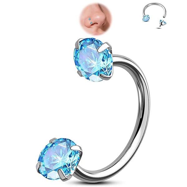 Anello per il naso a forma di ferro di cavallo – filettato internamente e comodo