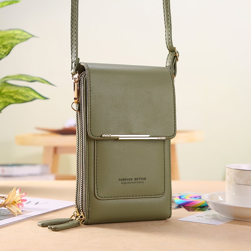👜📱 Borsa per smartphone touchscreen semplice ed elegante da donna, pensata per essere indossata a tracolla.
