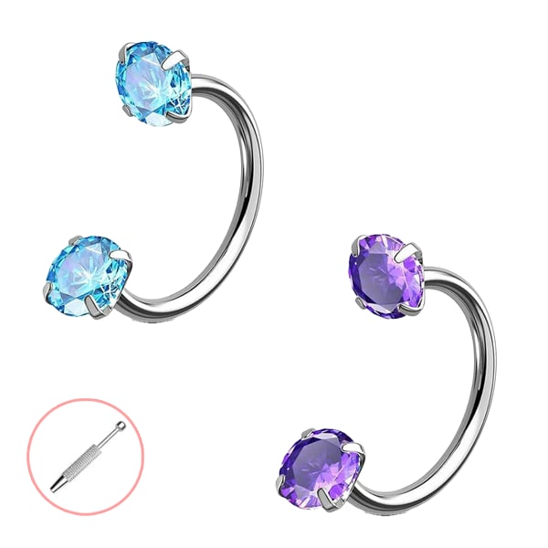 Anello per il naso a forma di ferro di cavallo – filettato internamente e comodo