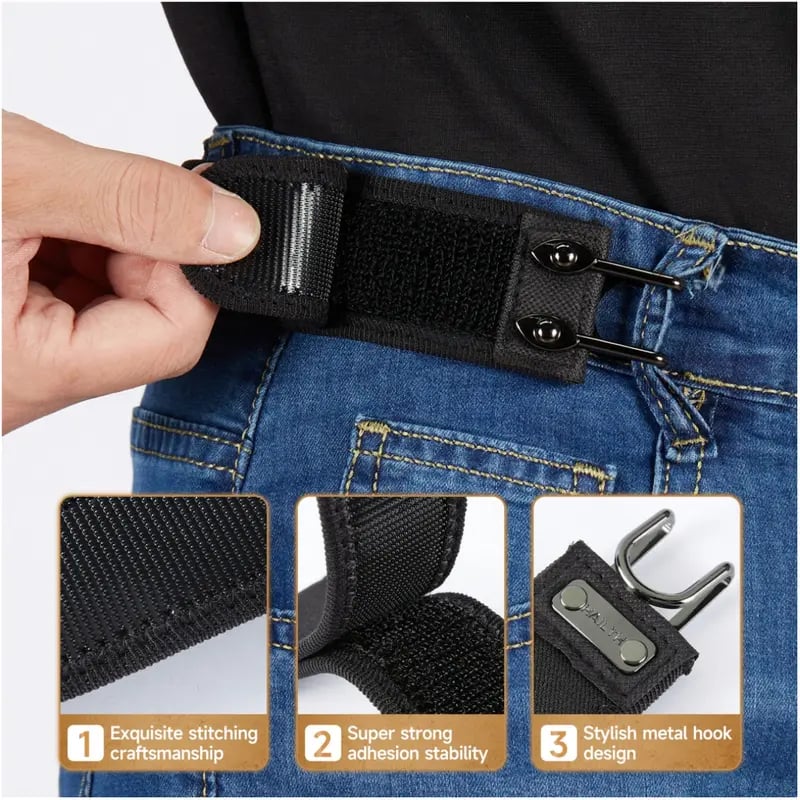 Gancio tattico in metallo con cintura elastica