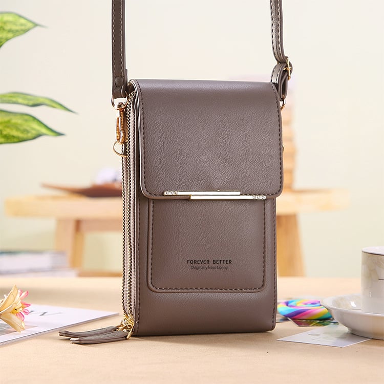 👜📱 Borsa per smartphone touchscreen semplice ed elegante da donna, pensata per essere indossata a tracolla.