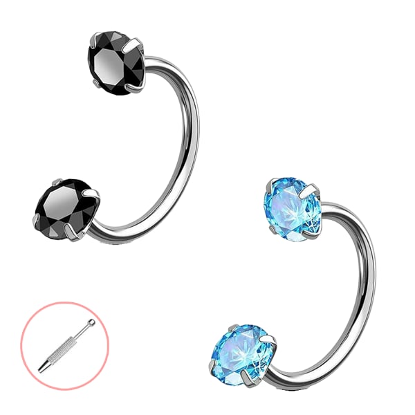 Anello per il naso a forma di ferro di cavallo – filettato internamente e comodo