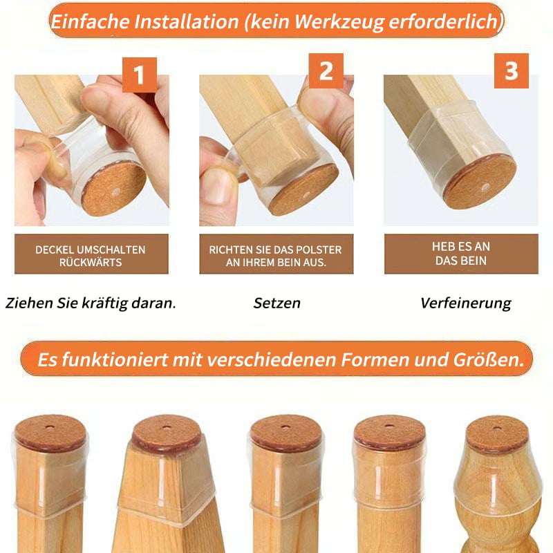 ✨ Protezioni universali in gomma per gambe di sedie – Adatte a gambe di qualsiasi forma, resistenti a graffi e usura: la soluzione ideale per proteggere i tuoi pavimenti.