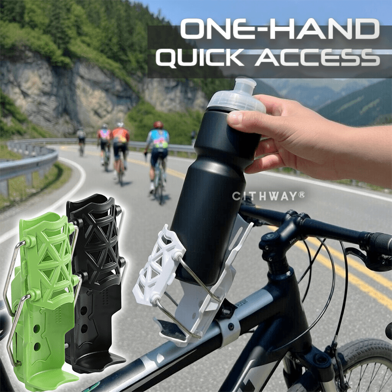 Portabicchieri universale per bici girevole a 360° senza fori